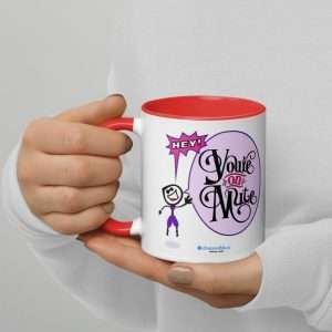 Unique 2-Sided Meeting Mug | “Hey! You’re on Mute” + “You’re STILL on Mute” (gal edition)